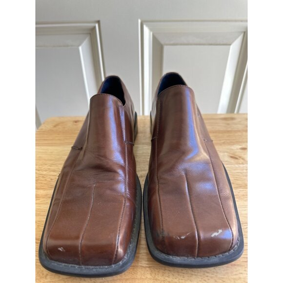 Steve Madden Other - Steve Madden Men's Brown Leather Uppers Slip-On Dress Shoes Size 10 Sku 2980